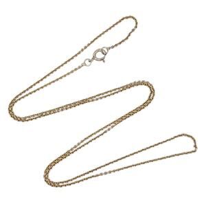 Estate Gold-Tone Sterling Silver 925 1.1mm Cable Link Chain Necklace 18"